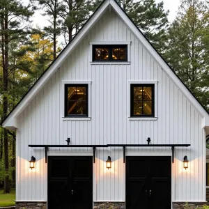 A Gleeful Gable: Whimsical White Barn