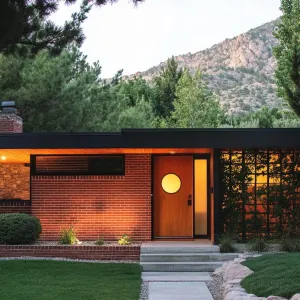Mid-Century Brick Box with a View