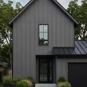 Graphite Shiplap Gabled Entry House