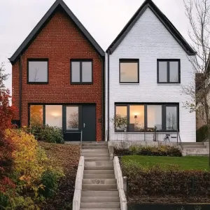 Gable House Duo: Red and White Harmonies