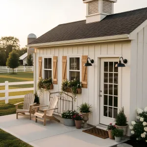 Copper-Capped Country Garden Office