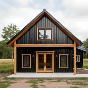 Sleek A-Frame Hideaway with Wooden Charm