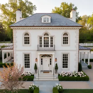 Neoclassical Manor With Slate Crown