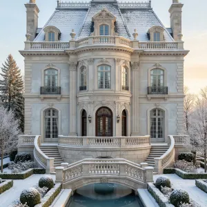 Frosted Palais Over Garden Canal