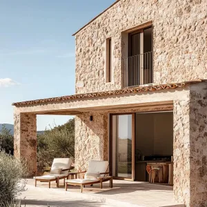 Sunbaked Masonry Porch House