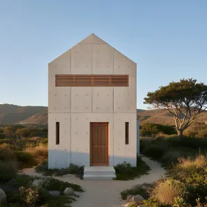 Ridge-Front Slatted Concrete Hut