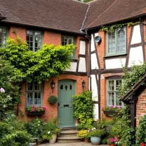 Charming Brick Nook with Ivy Embrace