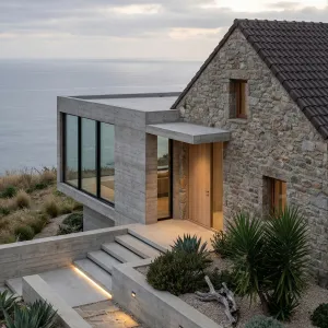 Clifftop Stonewing Coastal Retreat