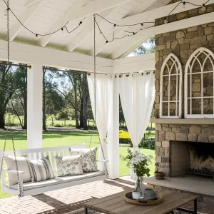 Swing into Tranquility Under the Pergola
