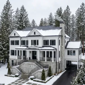 Stairfront Winter Manor In Pines