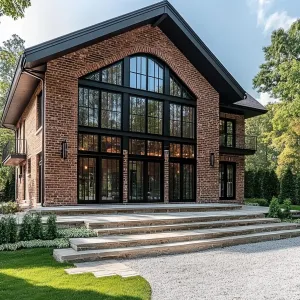 Brick-Clad Beauty with Gabled Grandeur