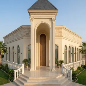 Sunlit Portico Manor Villa