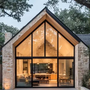Preview of Glass-Fronted Cottage Gleaming Under the Trees