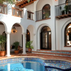 Charming Oasis: Spanish House with Vibrant Pool