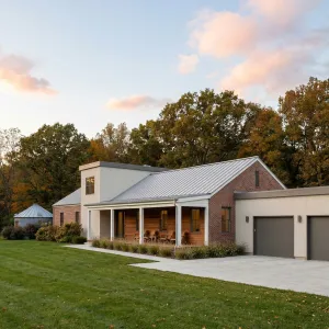 Warm Gabled Retreat With Long Porch