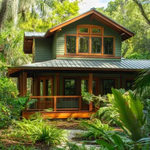 Charming Green Chalet in the Jungle Canopy