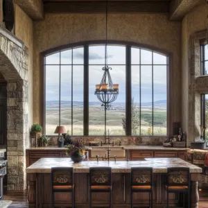 A Cozy Kitchen With Stunning Views