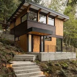 Hillside Cedar Modernist Hideout