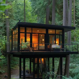 Modern Forest Lodge on Stilts