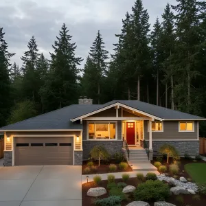 Evergreen Portico Stone-Band Ranch