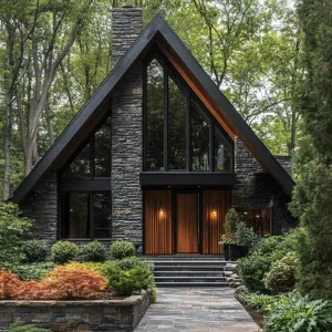 Angular Stone Oasis with Timber Touches