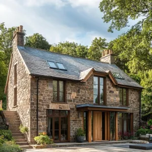 Stone Cottage with Sky-High Style
