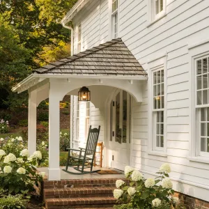 Timeless Porch With White Shiplap Charm