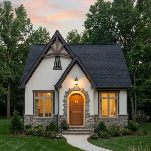 Lanternlit Stone Arch Storybook Haven