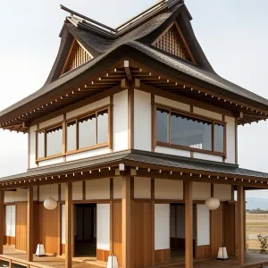 Curved Canopy: Homestead of Harmonious Hues