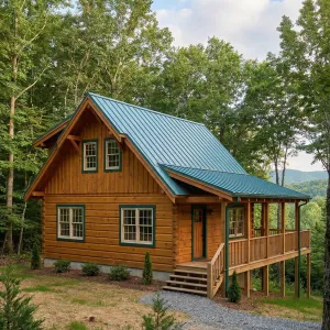 Hillside Pine Getaway With Wrap Porch