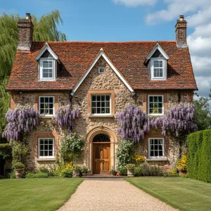Stone Dreamscape With Cascading Blooms