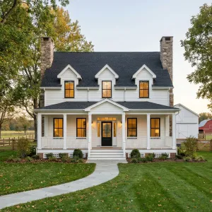 Warm Lanternlit Country Gable Cottage
