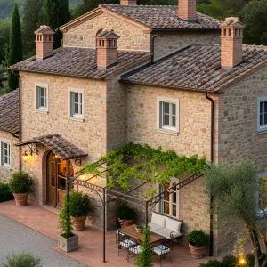 Timeless Tuscan Delight with Vine-Covered Pergola