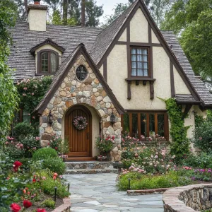 Stone Haven Cottage with Floral Flair
