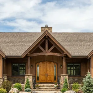Stonewalk Gable Porch Ranch