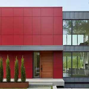Strikingly Red Modern Oasis