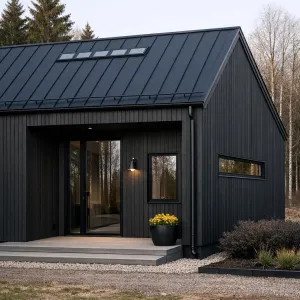 Black Gable Nordic Porch Cottage