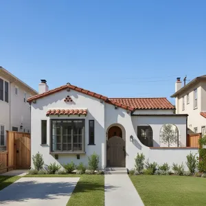 Clay-Crested Bungalow With Arched Gate