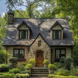 Stone Cottage with a Rooftop Smile