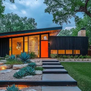 Orange Glow in the Retro Row