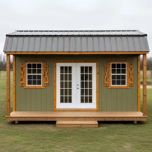 Green Getaway With French Doors