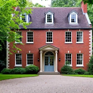 A Posh Red-Brick Residence with Pastel Personality