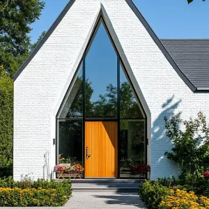 Preview of Striking Chapel-Style Home With Vibrant Door