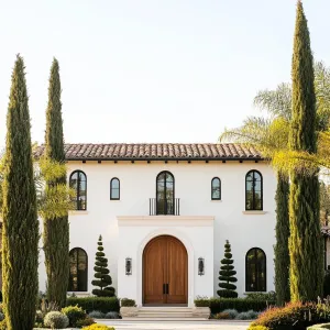 Grand Entrance Among Italian Cypresses