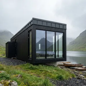 Obsidian Fjord Box With Glass Corner