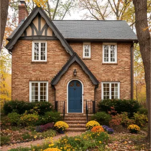 A Cozy Cottage with a Pop of Blue