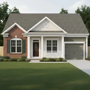Craftsman Cottage With Brick Accent Wing