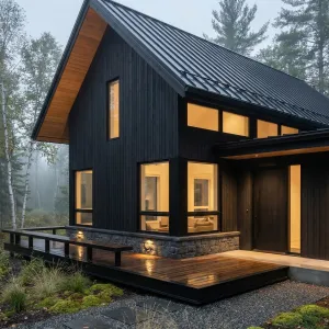 Moonlit Spruce Cabin