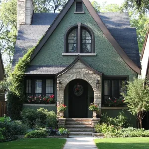 Emerald Arches and Stone Elegance