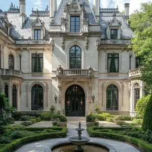 Ornate Gothic Fountain Mansion